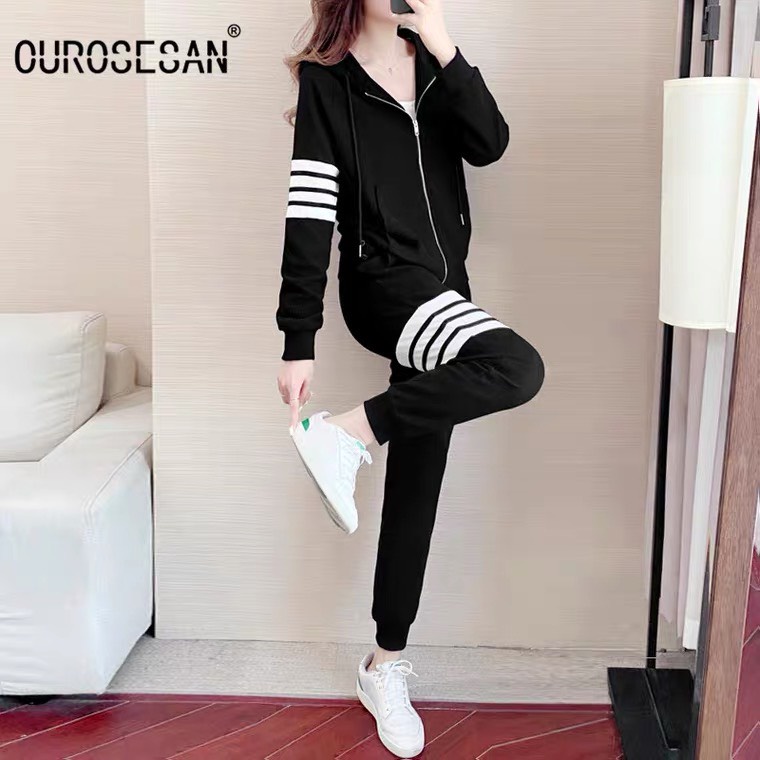 Set Bộ Nỉ Bông Cho Nữ Áo Khoác Khóa Kéo In Chữ 90 Dài Tay Quần Bom Bo Gấu Chất Siêu Dày Dặn Phong Cách Thể Thao