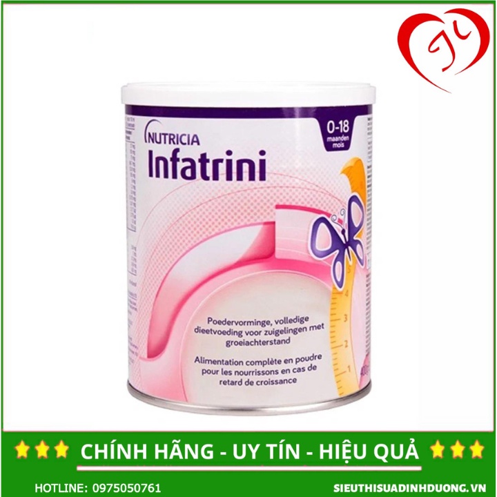 Sữa Infatrini 400g dành cho cho trẻ sinh non, sinh thiếu tháng, bé bị suy dinh dưỡng