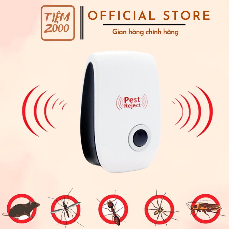 Máy đuổi muỗi, thiết bị xua đuổi côn trùng Pest Rejeck trong nhà không sử dụng hoá chất dùng sóng điện an toàn