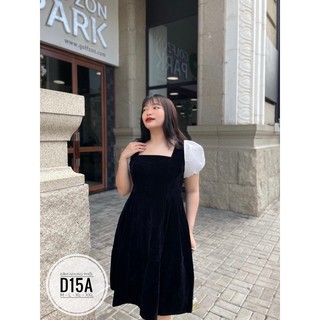 BIGSIZE Đầm nhung tay phối D15A