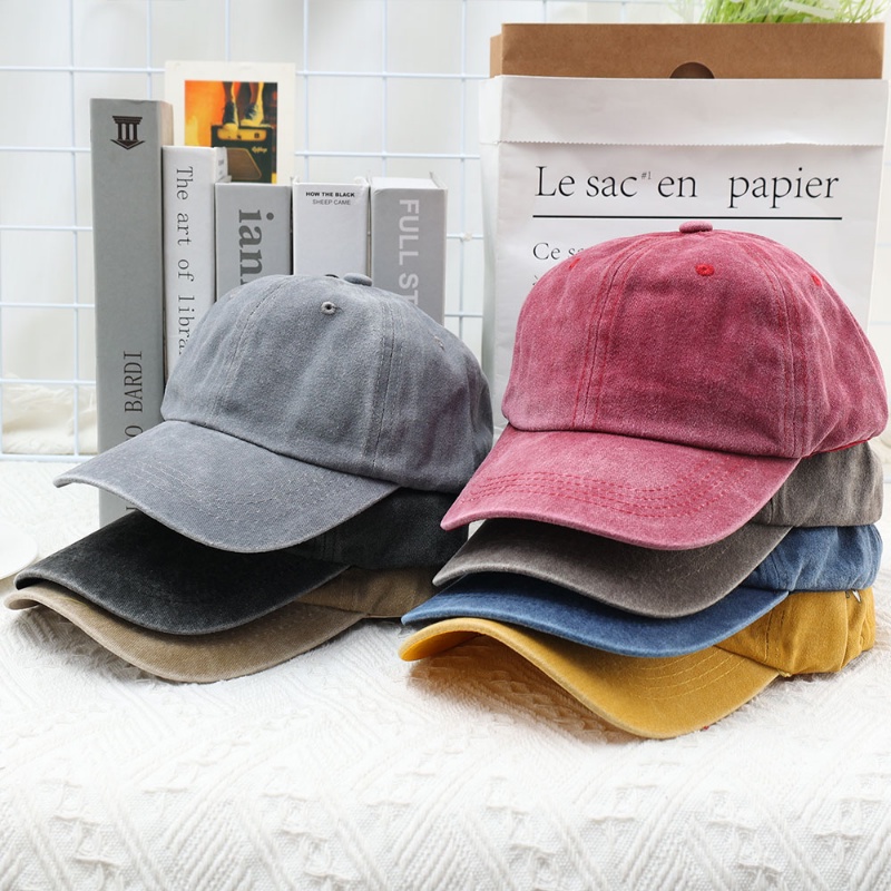 Mũ Lưỡi Trai Denim Cotton Màu Trơn Đơn Giản Thời Trang Cho Nữ