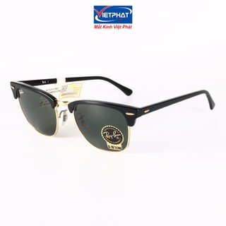 Kính mát nam nữ rayban clubmaster rb 3016 full box phụ kiện