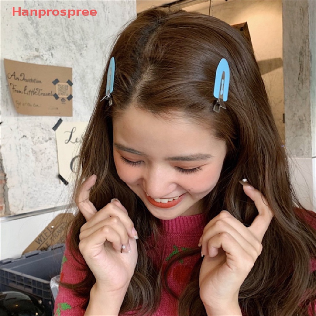 Set 4 Kẹp Tóc Bằng Nhựa Trong Suốt Màu Kẹo Ngọt