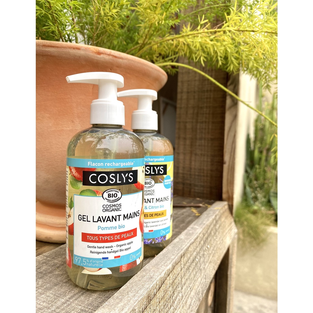Nước rửa tay táo - hoa oải hương và chanh hữu cơ Coslys