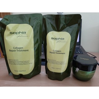 Hấp sophia platium collagen repair treatment phục hồi tóc 450ml - 1000ml - 1500ml
