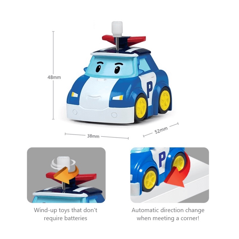 ROBOCAR POLI Cornering Wind-Up Toys POLI & AMBER