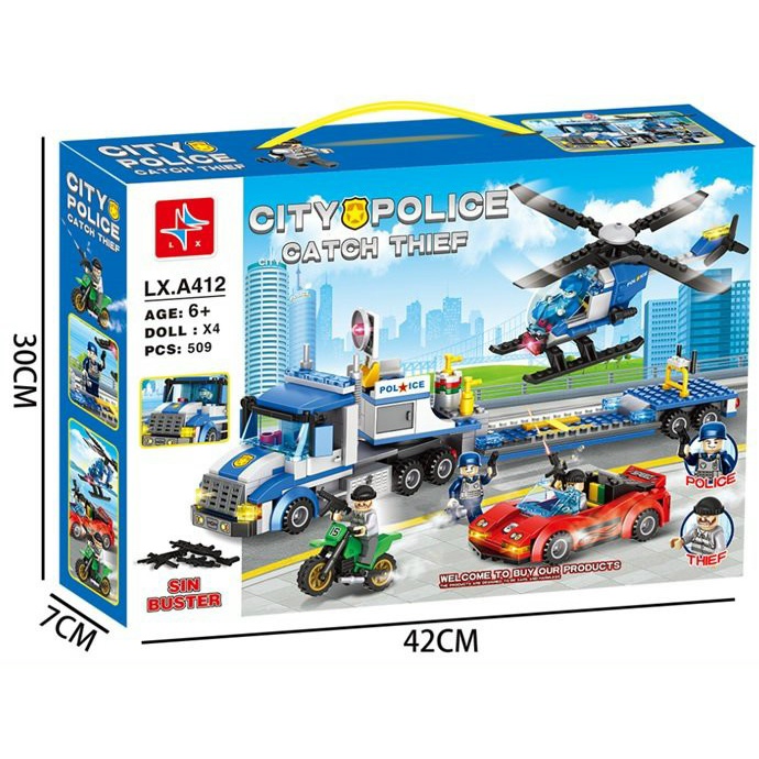 Xếp Hình Urban Cities Police - Lắp Ghép Mô Hình Cảnh Sát Truy Bắt Cướp Tốc Độ Cao