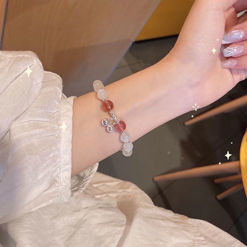 Vòng Tay Chuỗi Hạt Đá Mắt Mèo Dễ Thương Ngọt Ngào Cho Nữ