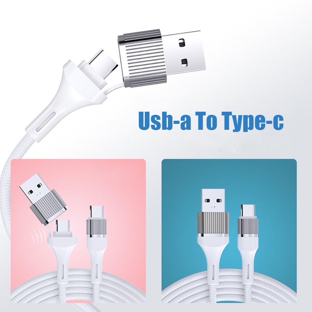 Dây Cáp Sạc Nhanh USB Loại C 2 Trong 1 60W 3A
