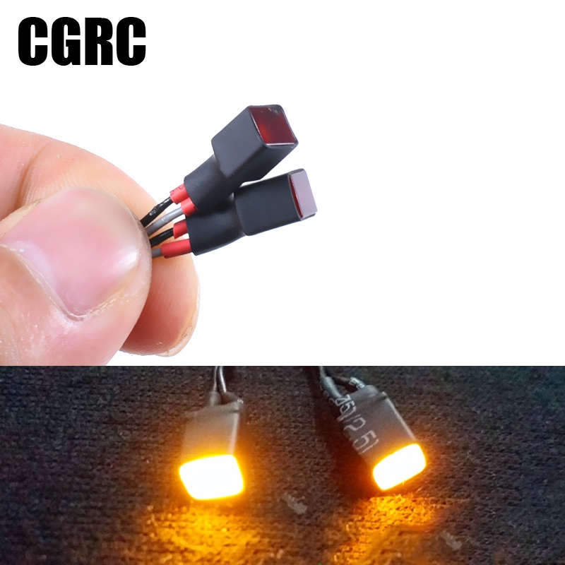Đèn LED Sương Mù Hình Vuông Cho Xe Tải Điều Khiển Từ Xa TRX4 SCX10 D90 1 / 14 Tamiya 770S R620 ACTROS 3363 1 / 14