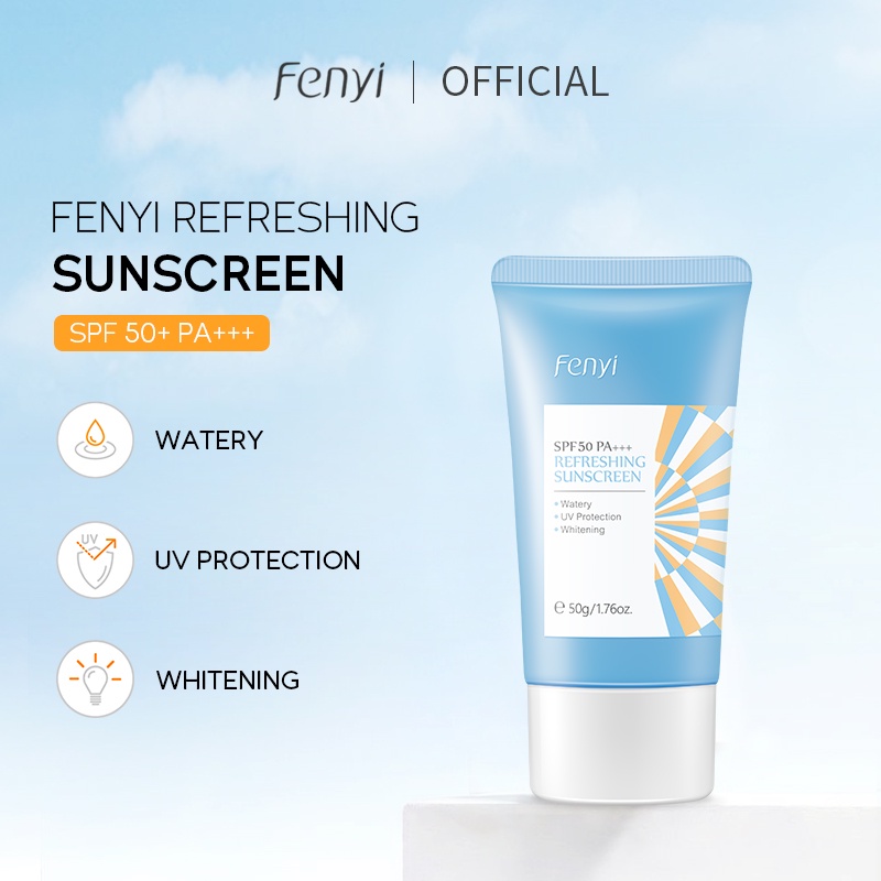 Kem chống nắng FENYI SPF50 PA + + + bảo vệ da khỏi tia UV lâu trôi cao cấp 50g