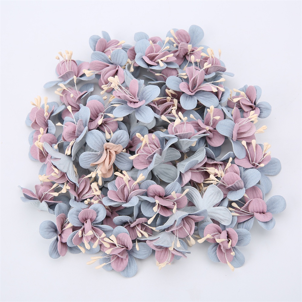 Set 10 Bông Hoa Giả 4CM Trang Trí Tiệc / Đám Cưới / Sổ Tay DIY