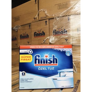 Muối rửa chén bát finish 3 kg + tặng viên finish dùng cho máy rửa bát
