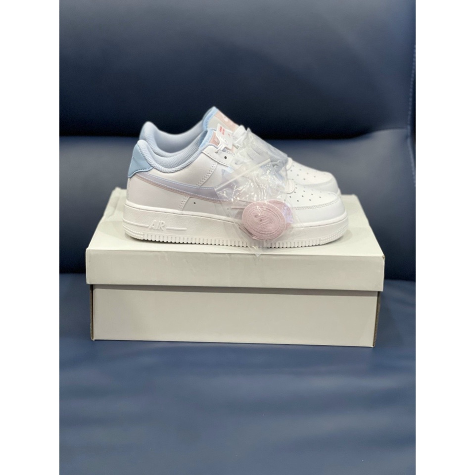Giày thể thao nam nữ air force 1,giày sneaker njke af1 xanh hồng,af1 vệt xanh hồng ful box