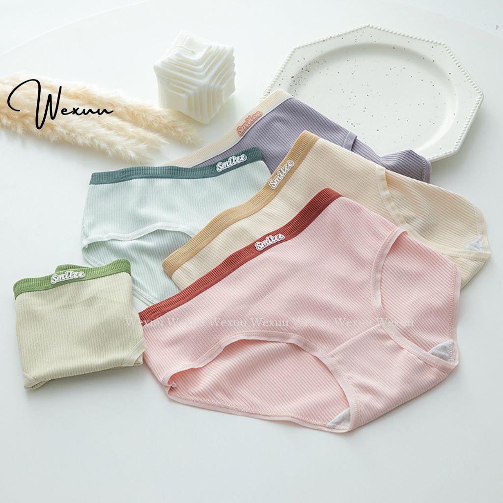 Quần lót nữ Wexuu Design vải cotton mềm mịn gân tăm co dãn kháng khuẩn cao cấp - QC115