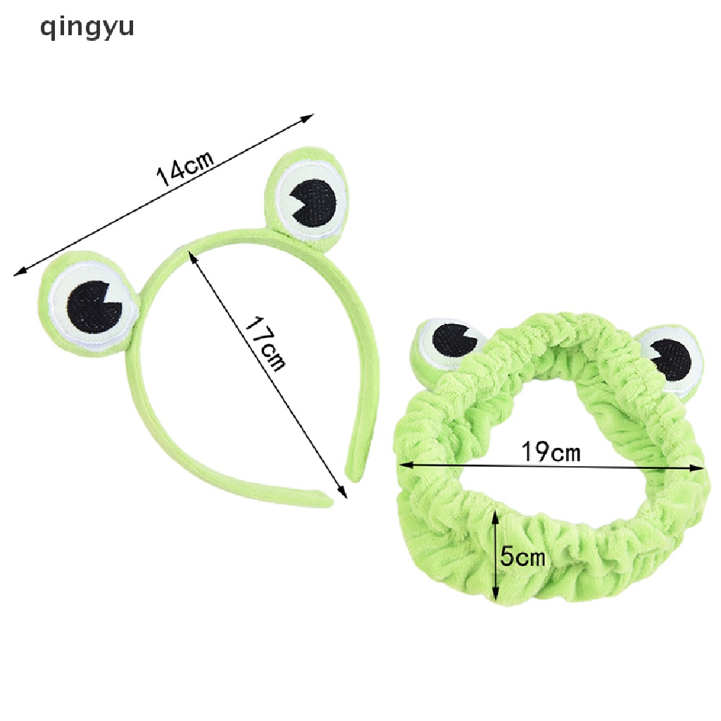 Băng Đô Trang Điểm Co Giãn Bản Rộng Hình Ếch Dễ Thương Cho Bé Gái