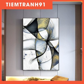 Tranh treo tường | Tranh trừu tượng Nordic Modern Minimalist gold lines Abstract painting printable