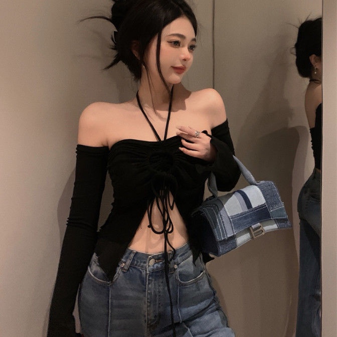 Áo Thun COZOK Tay Dài Trễ Vai Thời Trang Quyến Rũ Cho Nữ