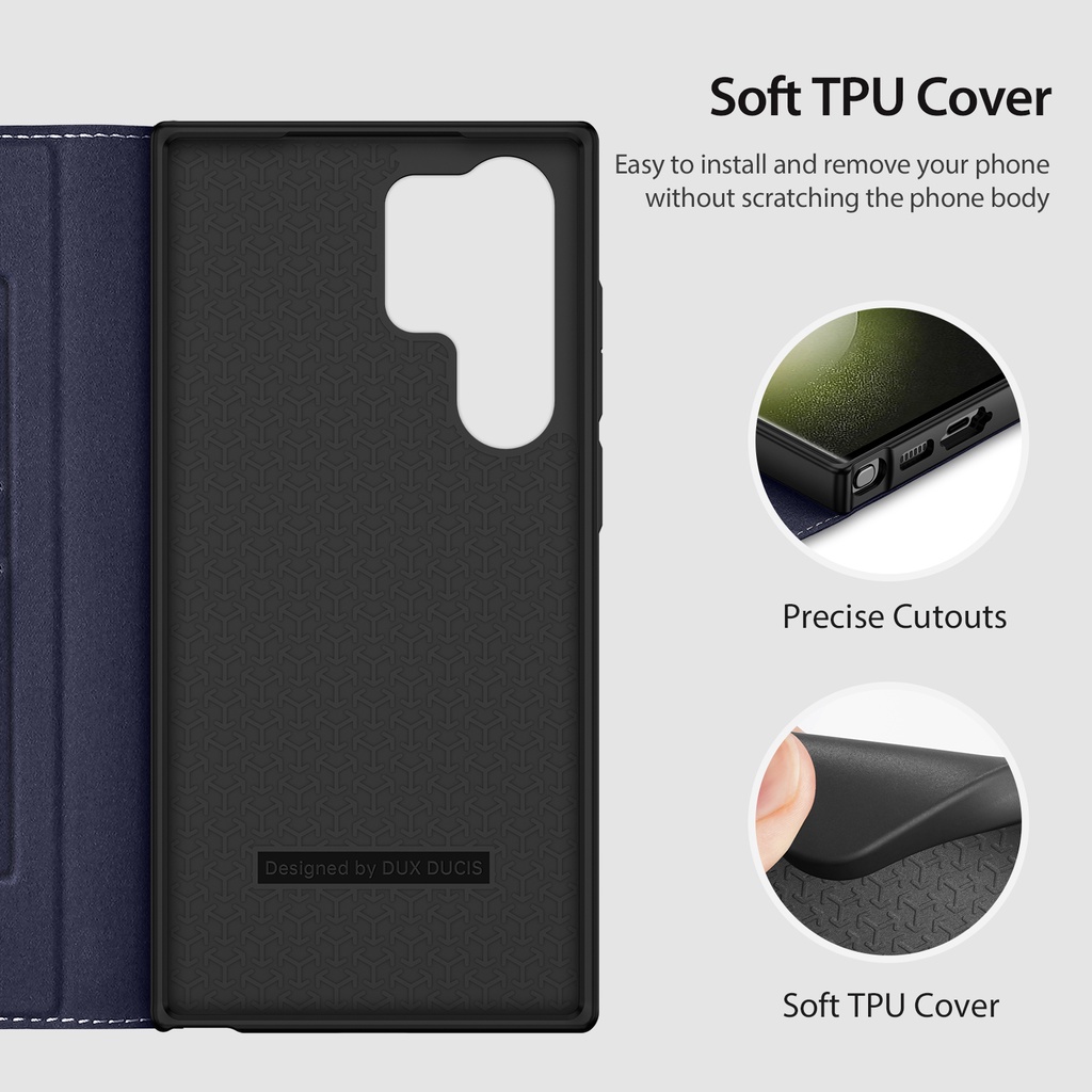 DUX DUCIS Samsung Galaxy A34 5G A54 A14 LTE S23/S23 +/S23 Ultra Bao Da Điện Thoại Ốp Dạng Ví Sang Trọng