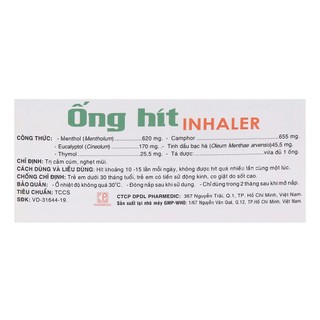 Ống Hít Giảm Nghẹt Mũi
