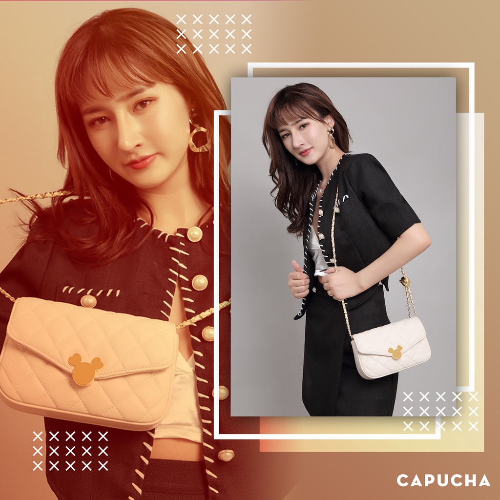 Túi xách nữ khóa hình chuột dễ thương chất da mềm mịn cực xịn xò Capucha T253