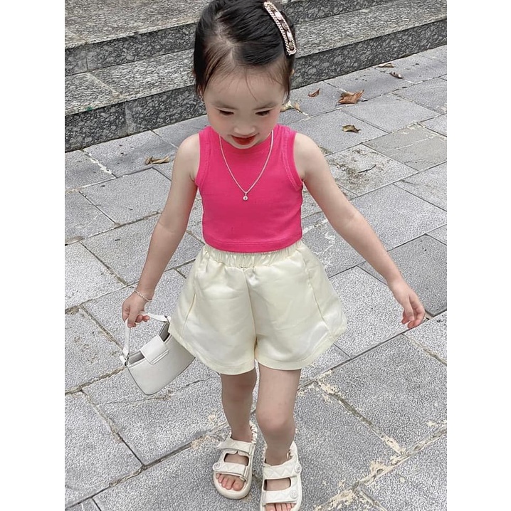 Áo Croptop Sát Nách Bé Gái Dễ Phối Đồ Màu Sắc Đáng Yêu - BabyBoo