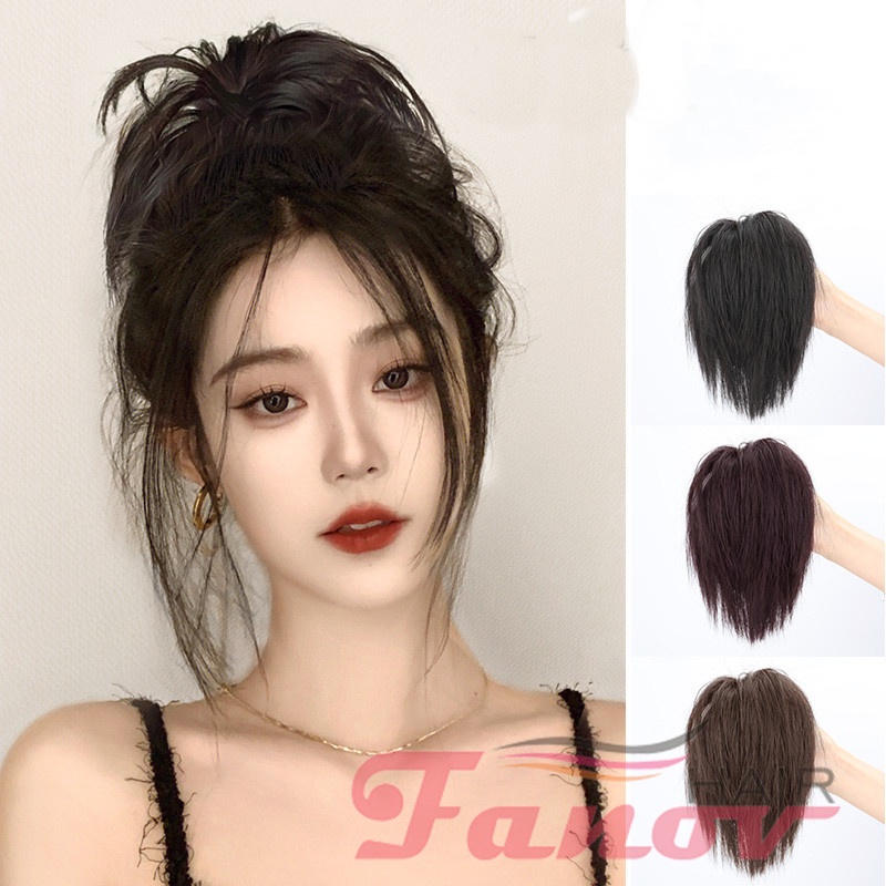 Búi Tóc Giả Xoăn Co Giãn Màu Đen / Nâu Dành Cho Nữ
