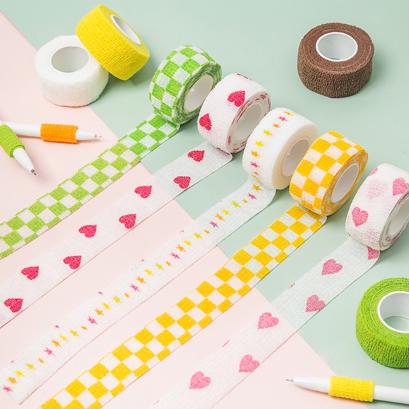 Cuộn Băng Quấn Ngón Tay Co Giãn Chống Mài Mòn In Hoạt Hình Nhiều Màu Dễ Thương Dùng 1 Lần