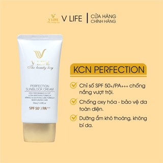Kem chống nắng mặt V LIFE Perfection SPF50+ PA+++ cho da dầu mụn, da nhạy cảm kiềm dầu 50ml