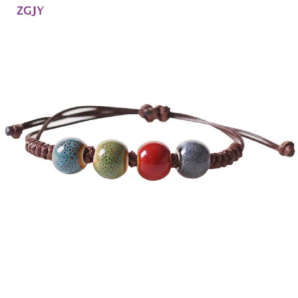 Vòng Tay Hạt Gốm Handmade Phong Cách Dân Tộc Thời Trang Cho Nam Và Nữ Mới