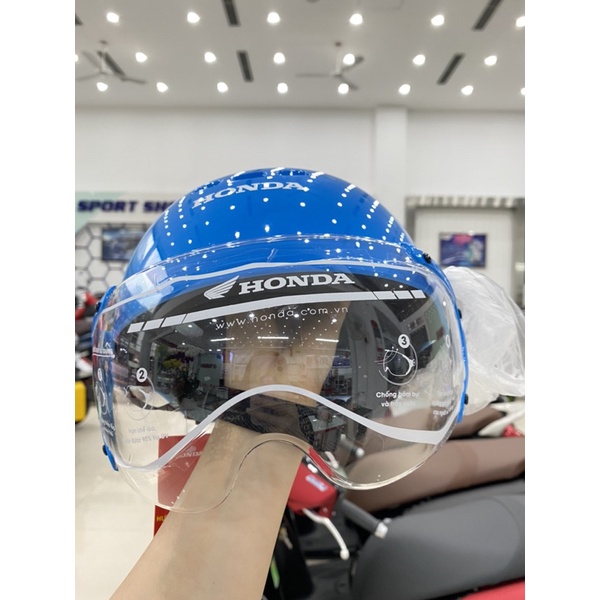 Mũ bảo hiểm trẻ em hình dễ thương Honda chính hãng xanh cao câp