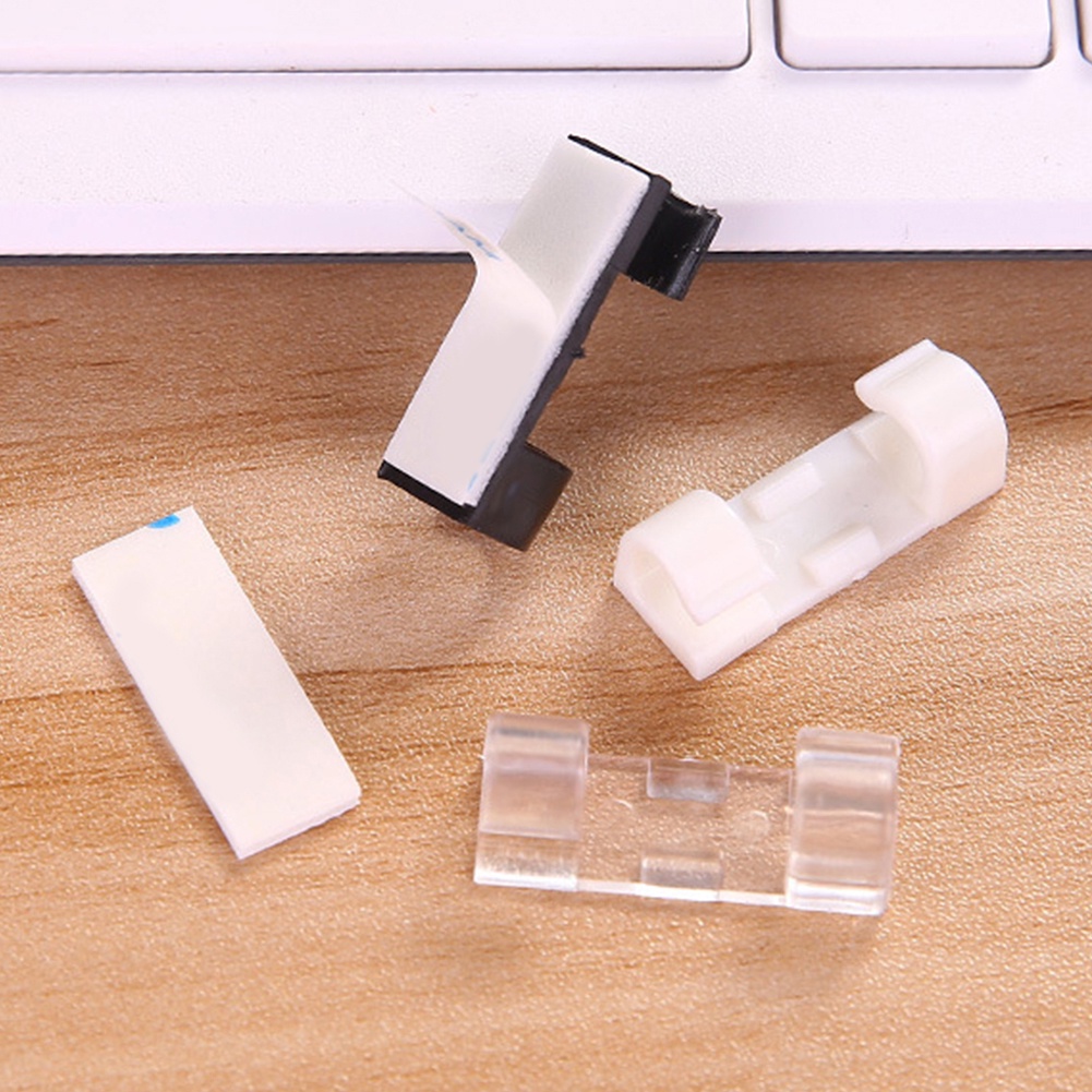 Bộ 20 Giá Đỡ Cố Định Dây Cáp Sạc Tự Dính Tiện Lợi