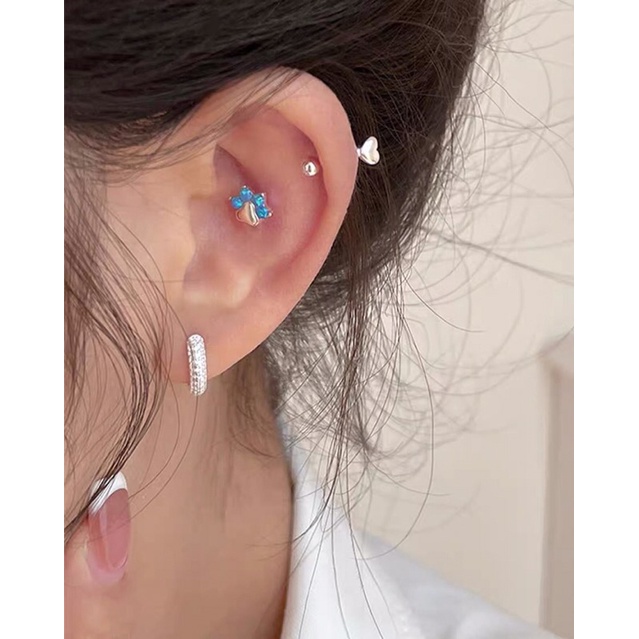 Bông tai sao, tim chốt bi, dấu phẩy 30% bạc