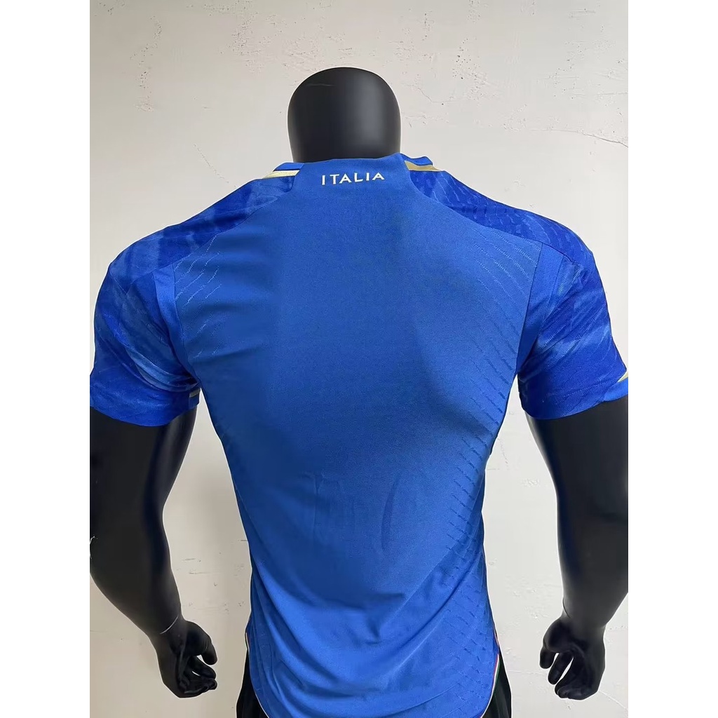 Áo Thun Bóng Đá Tay Ngắn Màu Xanh Dương Phong Cách Ý 2324