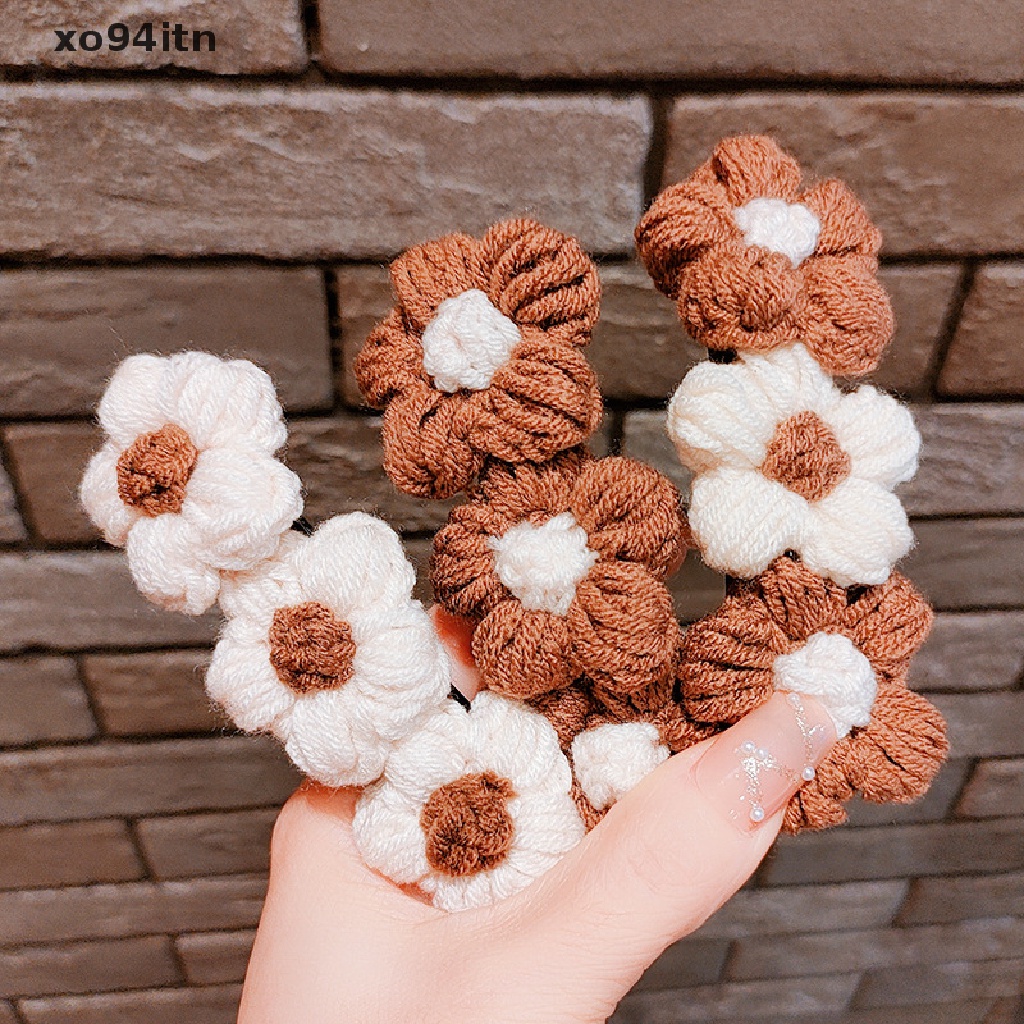 Kẹp Tóc Bện Dây Đính Hoa Hai Lớp Thời Trang Cho Nữ