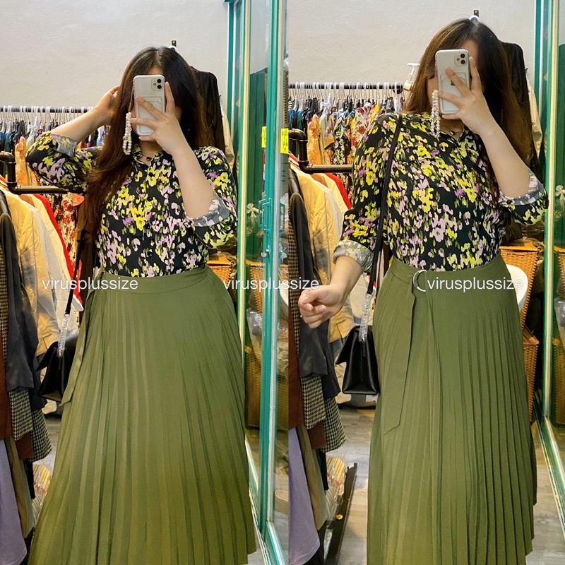 Chân váy warehouse dập ly bigsize xuất xịn