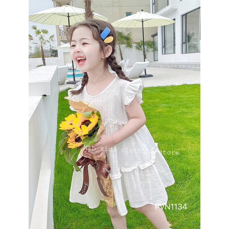 Váy trắng cánh tiên bé gái