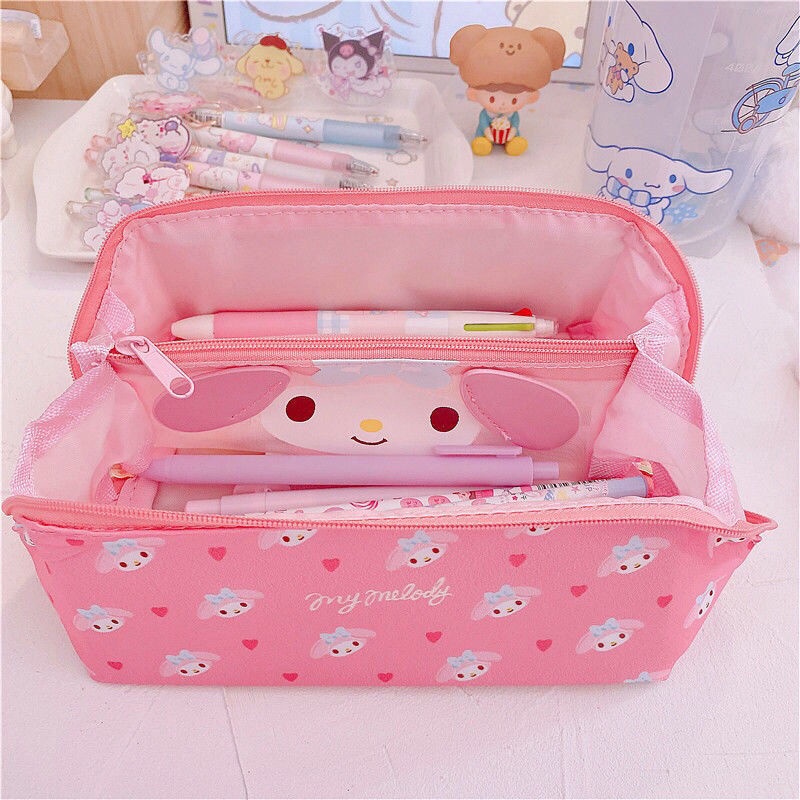 Hộp Bút Cỡ Lớn In Hoạt Hình Cinnamoroll My Melody Dễ Thương