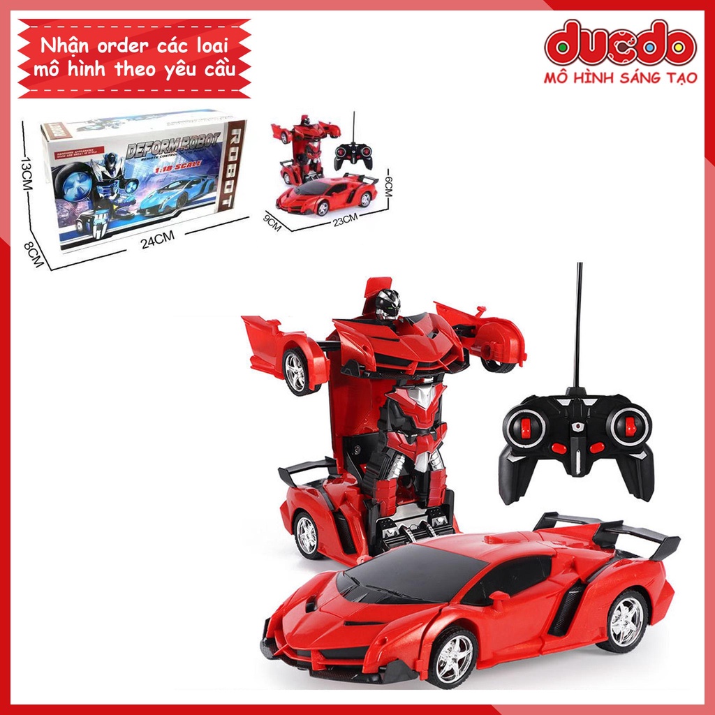 Xe điều khiển từ xa ô tô biến hình thành robot cho bé - Đồ chơi mô hình