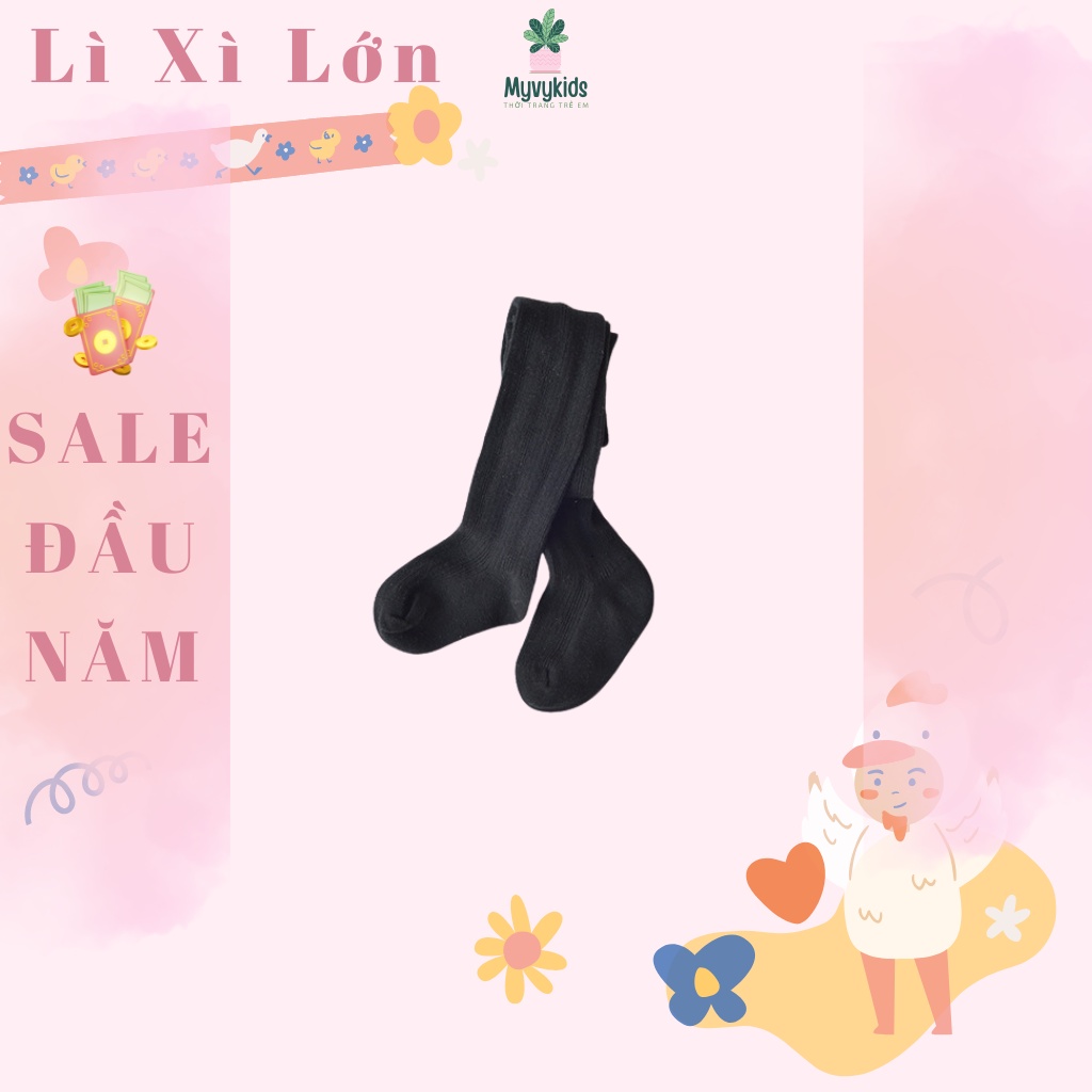 Quần tất cho bé gái trẻ sơ sinh có bàn nhiều màu sắc giữ nhiệt và co dãn tốt MYVYKIDS VK00003QT