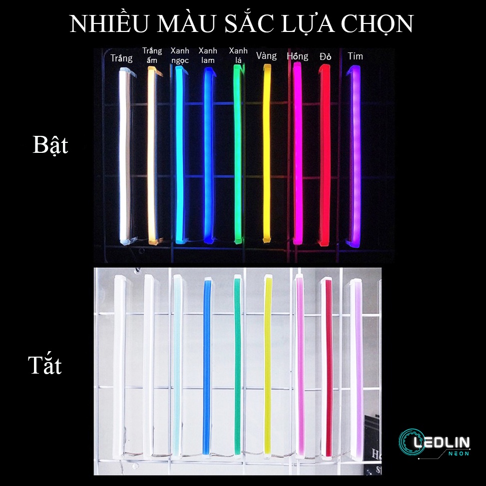 Đèn led neon theo yêu cầu Ledlin Thiết kế theo tên Decor Trang trí phòng ngủ Dán tường