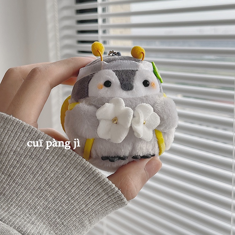 Móc Khóa Hình Chim Cánh Cụt Nhồi Bông May Mắn Dễ Thương