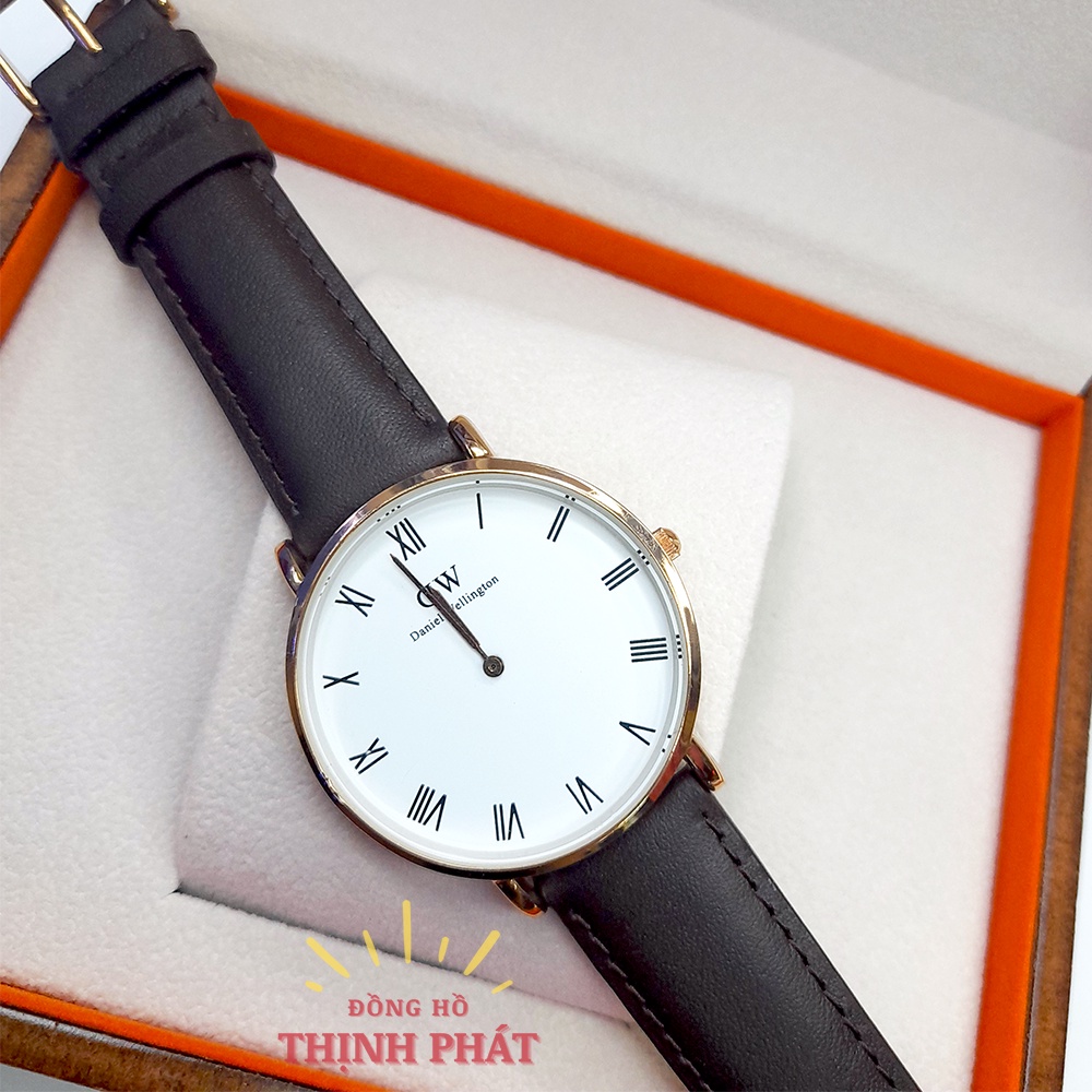 Đồng hồ Nam D.aniel W.ellington D.W Dây Da Thời Trang Case 42mm