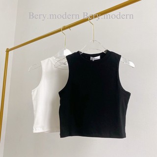 Áo ba lỗ trơn bozip - ba lỗ croptop 2 màu