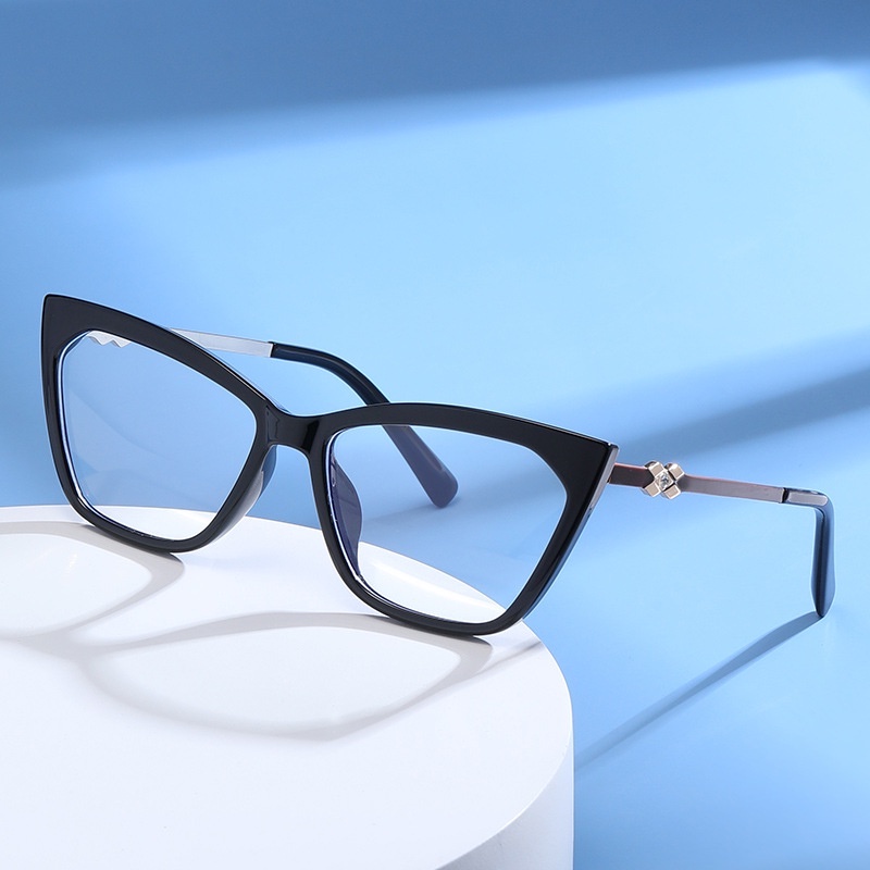 (KIQI-FASHION) COD Mắt Kính TR90 Chống Bức Xạ Phong Cách Phương Tây Cổ Điển Dành Cho Nữ