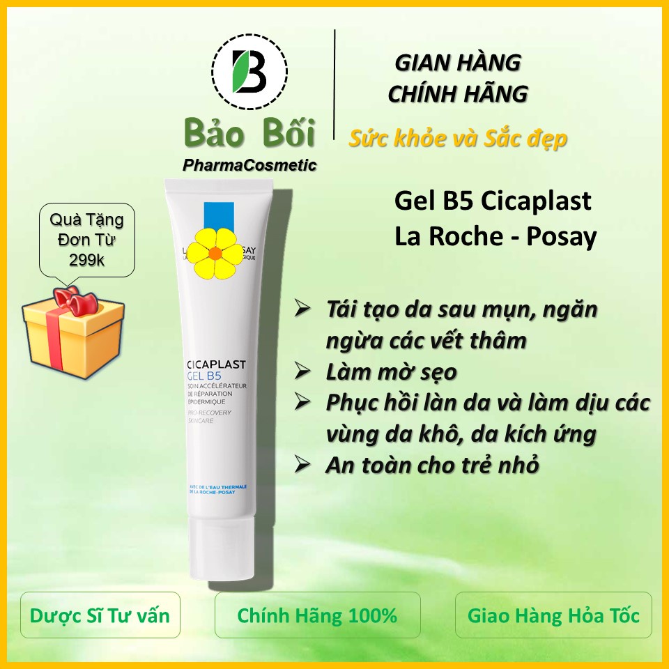 Gel Dưỡng Cicaplast Gel B5 Giảm Sẹo Thâm, Phục Hồi Da 40ml - Nội Địa Pháp Chính Hãng
