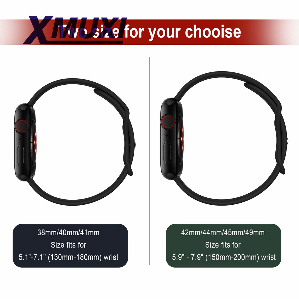 Dây Đeo Thay Thế Bằng Silicone Mềm 45mm 44mm 41mm 40mm 49mm Cho iwatch Series 8 / Ultra / 7 / 6 / SE / 5 / 4 / 3