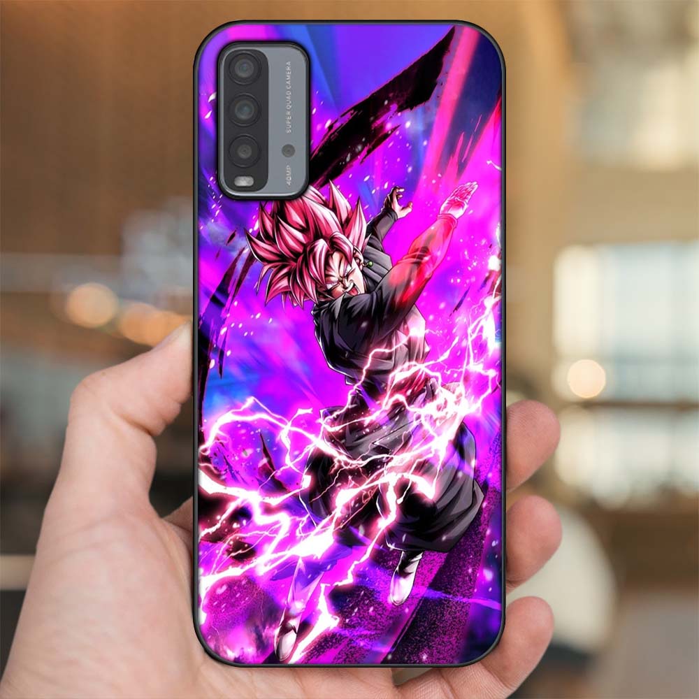 Ốp lưng Xiaomi Redmi 9T viền đen in hình Son Goku Dragon Ball Super Saiyan