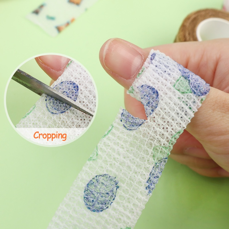 1 Cuộn Băng Quấn Y Tế Co Giãn In Họa Tiết Dễ Thương Dài 4.5m