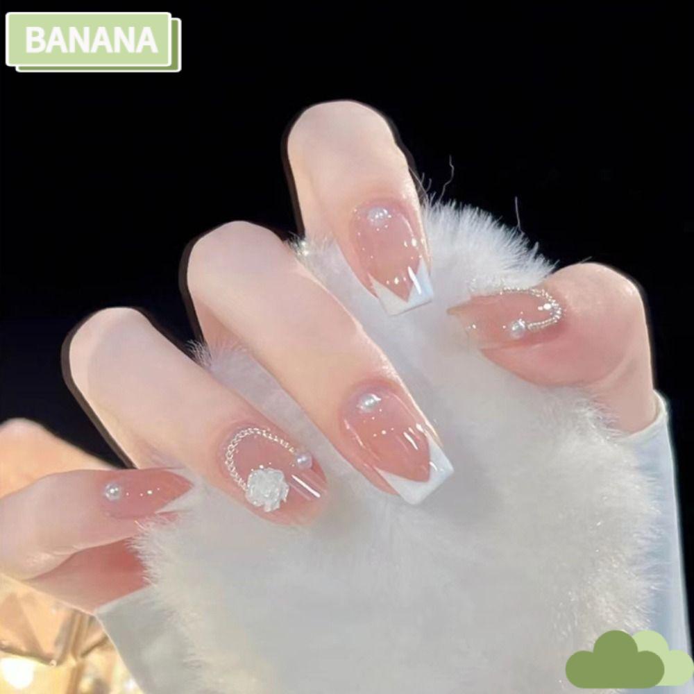 1 24 Móng Tay Giả Màu Đỏ Rượu Vang